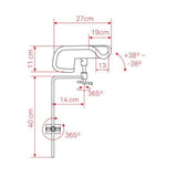 Dimensione con braccioli: 193x87x82 (h) cm. Rotazione poggiapiedi: Si Foro viso: Si, cuscino poggiatesta. Inclinazione lettino orizzontale a 0 gradi: Si. Inclinazione schienale: 90 gradi. Inlcinazione lettino gambel alte: 0 a + 13 gradi. Inclinazione gambe: 0 - 90 gradi. Rotazione laterale lettino: - 60 e + 60 gradi. Rotazione poggiatesta: 180 gradi. Dimensioni protezione in plastica poggiagambe: 51x27x19 cm. Rotazione protezione in plastica gambe: + 38 e - 38 gradi. Rivestimento: PU.