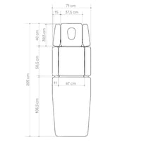 imensione con braccioli: 205x71x95 (h) cm.
Motori 2 che regolano l'altezza e sezione centrale.
Foro viso.
Regolazione manuale: Sì, 2 pistoni gas e 1 molla gas.
Blocco sicurezza motore.
Standby motori 5s.
Imbottitura 7 cm.
Bordi arrotondati.
Lettino riscaldato elementi riscaldanti XL.
Resistenza alla fiamma.
LED: Luce a LED bianca integrata nel telaio.
Opzional: Portarotolo e coprilettino.Imbottitura: 5 cm.
Peso Max: 250 kg.
Materiali: Vinile e metallo.
Colori: Grigio (NRUNEVO5s.2.A66.TL.EVO).