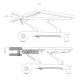 imensione con braccioli: 205x71x95 (h) cm.
Motori 2 che regolano l'altezza e sezione centrale.
Foro viso.
Regolazione manuale: Sì, 2 pistoni gas e 1 molla gas.
Blocco sicurezza motore.
Standby motori 5s.
Imbottitura 7 cm.
Bordi arrotondati.
Lettino riscaldato elementi riscaldanti XL.
Resistenza alla fiamma.
LED: Luce a LED bianca integrata nel telaio.
Opzional: Portarotolo e coprilettino.Imbottitura: 5 cm.
Peso Max: 250 kg.
Materiali: Vinile e metallo.
Colori: Grigio (NRUNEVO5s.2.A66.TL.EVO).