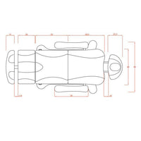 Dimensione con braccioli: 190x84x115 (h) cm. Motori: Si 3 o 4 motori per regolazione dell’altezza, l’inclinazione dello schienale, del sedile e del poggiapiedi. Pistone a gas Rotazione laterale 240 gradi. Opzional: Telecomando 4 motori-RST, coprilettino, riscaldamento, ruote, pedaliera FC003.RST e portarotolo. Imbottitura: 11 cm. Peso Max: 180 kg. Materiali: PU e metallo. Colori: Bianco 3 motori (2246.3.A26), Bianco 4 motori (2246B.A26) e Bianco 4 motori riscaldato (2246B.A26.HT).