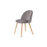 Poltroncina da sala d'attesa dal design elegante ed ergonomico. Rivestimento seduta in grigio e rosa velluto di alta qualità e base con struttura di legno.  CARATTERISTICHE: Dimensioni: 58x48x78 cm Colori: Grigio (IDMHOMECH017GREY) e Rosa (IDMHOMECH017PINK).  CONTENUTO: Sedia.