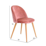 Poltroncina da sala d'attesa dal design elegante ed ergonomico. Rivestimento seduta in grigio e rosa velluto di alta qualità e base con struttura di legno.  CARATTERISTICHE: Dimensioni: 58x48x78 cm Colori: Grigio (IDMHOMECH017GREY) e Rosa (IDMHOMECH017PINK).  CONTENUTO: Sedia.