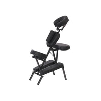 Silla plegable para tatuajes, funda de cojín para el pecho con orificio para la cara ajustable de PU negra, Weelko BRIUM WKF022.A12 para esteticista, centro de belleza, spa de masaje