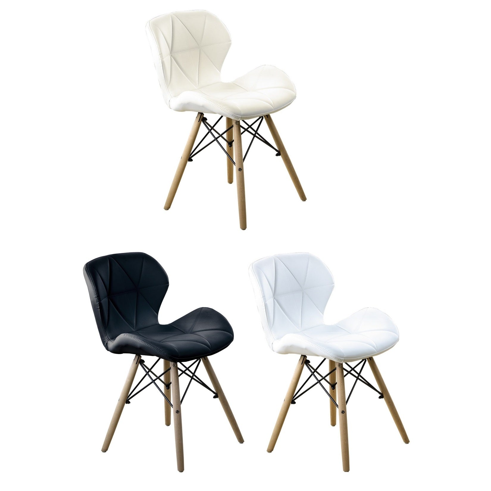 Poltrona sedia attesa legno bianco nera beige POSTQUAM EIFFEL QUILTED –  perestetistaeparruchiere