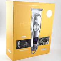 Cortapelos plateado ajustable display hasta 3 mm 7000 rpm 600 mah 1 hora DSP 90376 inalámbrico para barba pelo peluquero barbero