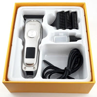 Cortapelos plateado ajustable display hasta 3 mm 7000 rpm 600 mah 1 hora DSP 90376 inalámbrico para barba pelo peluquero barbero