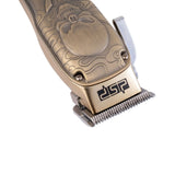 Questa tosatrice può essere utilizzata anche per la barba anche se più indicato per rasare la testa. CARATTERISTICHE:     Tempo ricaica: 3 ore.     Durata: 3 ore.     Velocità motore: 5W con 6500 giri minuto.     Materiali: Alluminio anodizzato.     Colore: Oro.     Lama inox: Si.     Altezza di taglio: 0.5-1.0 mm fino a 19 mm con rialzi.     Rialzi: SI, 8 (1.5-3-4.5-6-10-13-16-19mm)