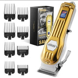 Questa tosatrice può essere utilizzata anche per la barba anche se più indicato per rasare la testa.  	CARATTERISTICHE:      Tempo ricaica: 3 ore.     Durata: 3 ore.     Materiali: Alluminio anodizzato.     Colore: Oro.     Lama inox: Si.     Altezza di taglio: 0.5-1.0 mm fino a 19 mm con rialzi.     Rialzi: SI, 8 (1.5-3-4.5-6-10-13-16-19mm)