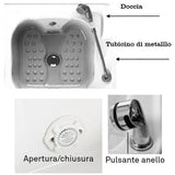 Vasca pedicure idromassaggio caldo freddo doccia getto 25lt 70w led ruote attacco idrico WEELKO META 4101 per estetista centro estetico spa podologo