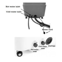 Hot cold hydromassage pedicure tub shower jet 25lt 70w led wheels water connection WEELKO META 4101 for beautician beauty center spa podiatrist