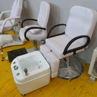 Vasca pedicure idromassaggio caldo freddo doccia getto 25lt 70w led ruote attacco idrico WEELKO META 4101 per estetista centro estetico spa podologo