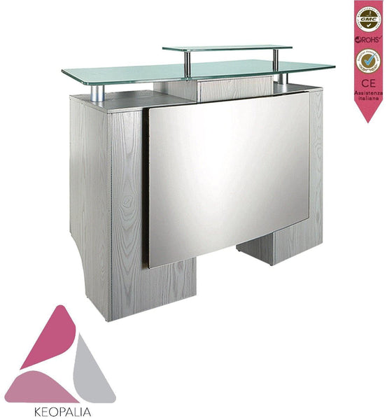 Banco Reception ZStyle Per Estetista - Legno, Vetro E Acciaio Per Centri Estetici E Nail Art - Foto 9