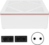  CARATTERISTICHE: Colore: Nero o Bianco. Potenza: 60w. Alimentazione: 220-240V~50Hz Interruttore : Si, ON/OFF. Dimensione della ventola: 10 cm circa Rumorosità:  66db cc Dimensioni: ca.26 x 21 x 9,5 cm