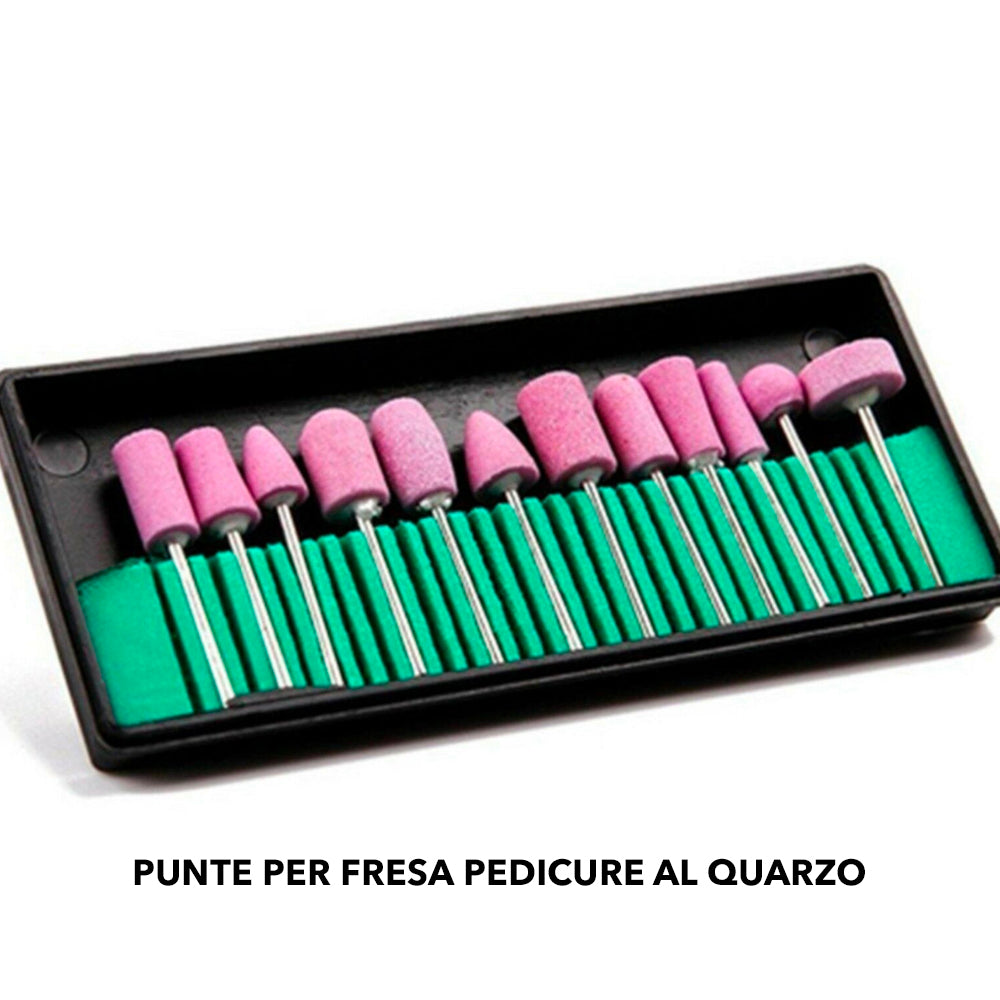 Set 12 kit punta fresa al quarzo rosa fine per modellare, rifinire, ri –  perestetistaeparruchiere