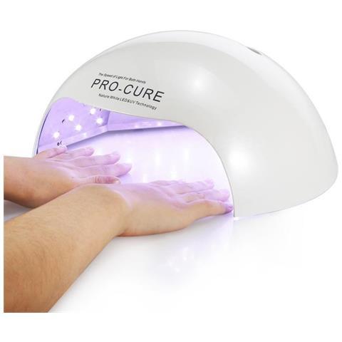 Lampada UV 54 led 36 72w PRO CURE bianca grande 2 mani maniglia per estetista nail art ricostruzione gel acrilico centro estetico